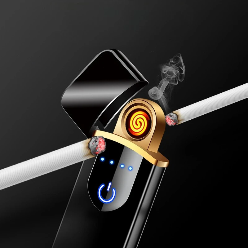 New Smart Electronic Lighter Electric Touch Sensing Windproof Flameless Plasma Lighters Arc Rechargeable USB Cigarettes Lighter - Image 3