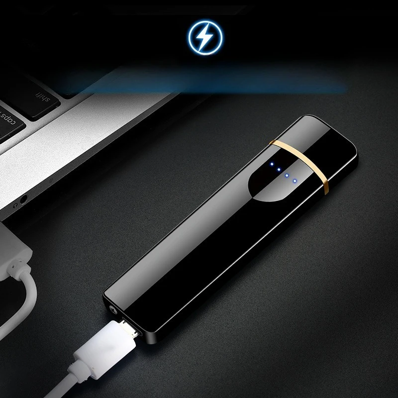 New Smart Electronic Lighter Electric Touch Sensing Windproof Flameless Plasma Lighters Arc Rechargeable USB Cigarettes Lighter - Image 5