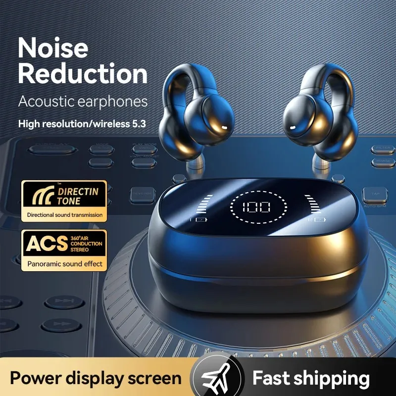 Hot selling M47 wireless Bluetooth smart touch clip on ear sweat proof music sports games with microphone earphones